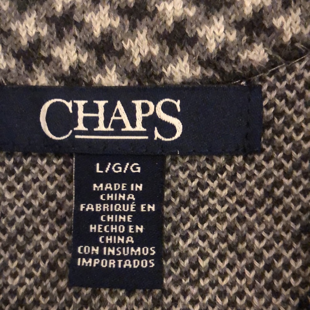Chaps Button Front Tweed Sweater Vest - Picture 4 of 6